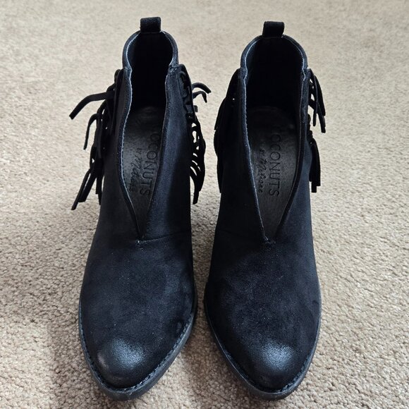 NEW Coconuts by Matisse Black Miranda Fringe Ankle Boot Booties Size 8 M - Picture 3 of 11